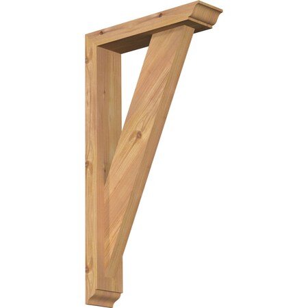 Ekena Millwork Traditional Traditional Smooth Bracket w/ Offset Brace, Western Red Cedar, 3 1/2"W x 14"D x 26"H BKT0402X14X26TRA01SWR